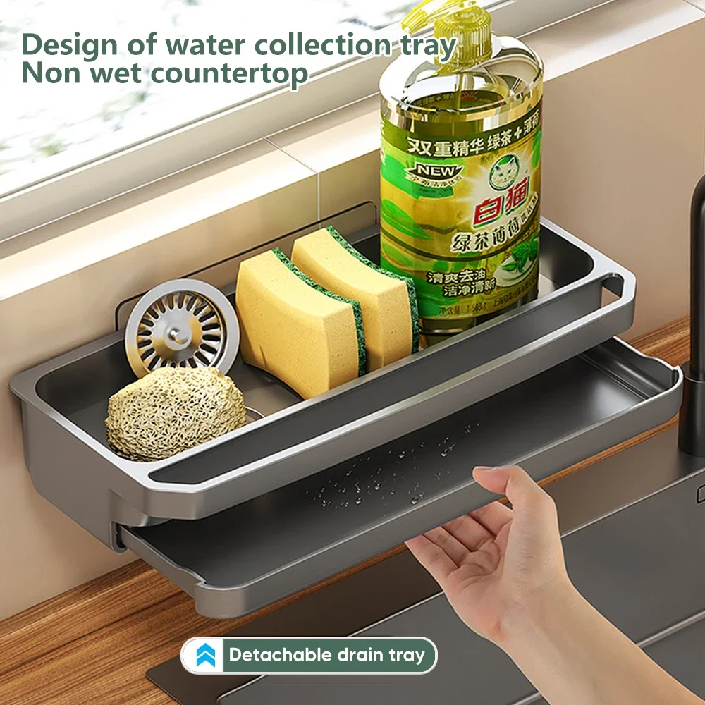 Commercial Kitchen Shelving - Kitchen Sink Organizer Drain Rack Self-draining