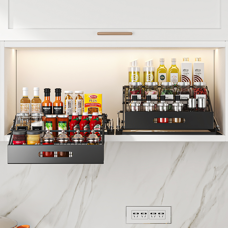 Commercial Kitchen Shelving - 1Pc 3 Tier Pull Down Organizer