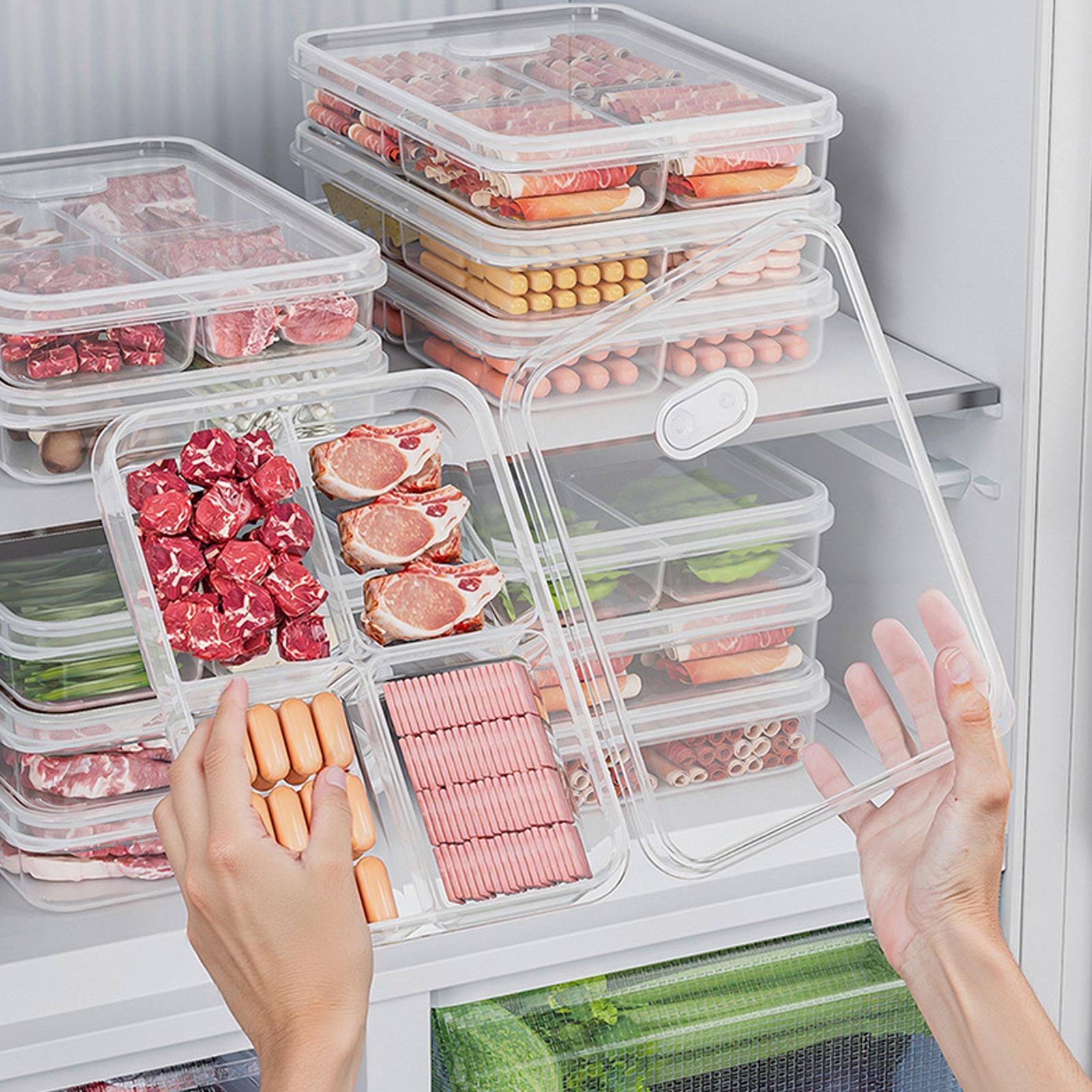 Commercial Kitchen Organiser - 1PC Refrigerator Storage Box Meat Vegetable