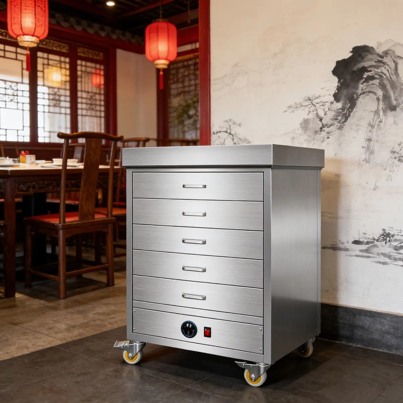 Commercial Kitchen Warmer - Commercial Electric Stainless Steel Double-door Insulated