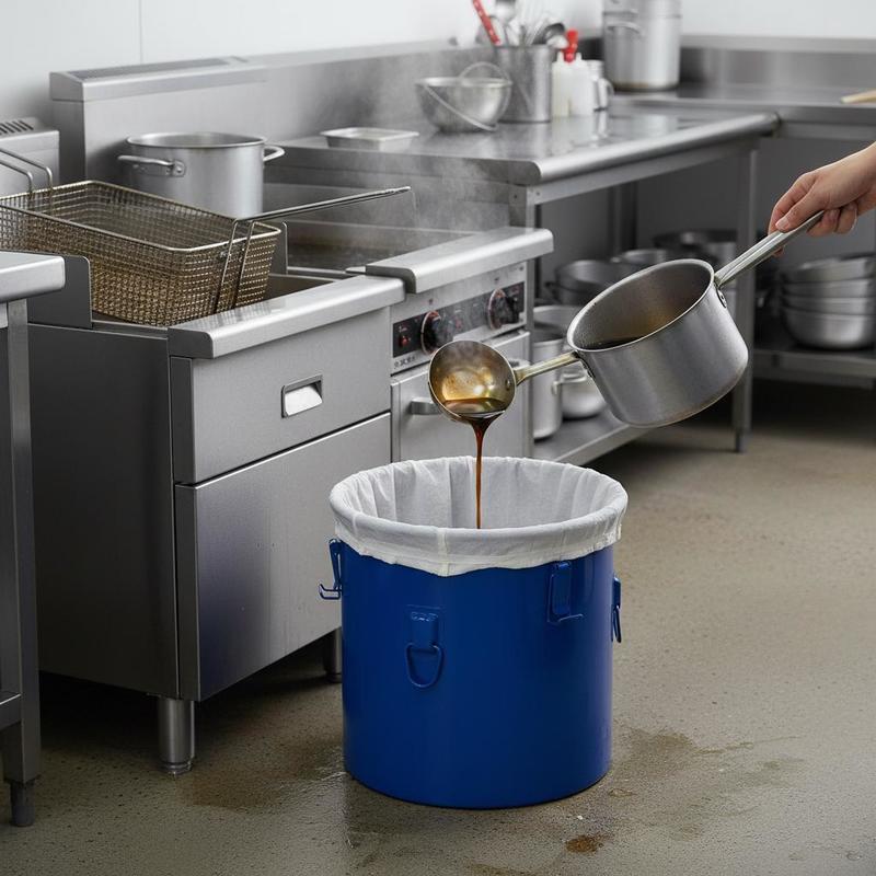 Carbon Steel Oil Disposal Cont - Commercial Kitchen Oil Disposal recension och pris