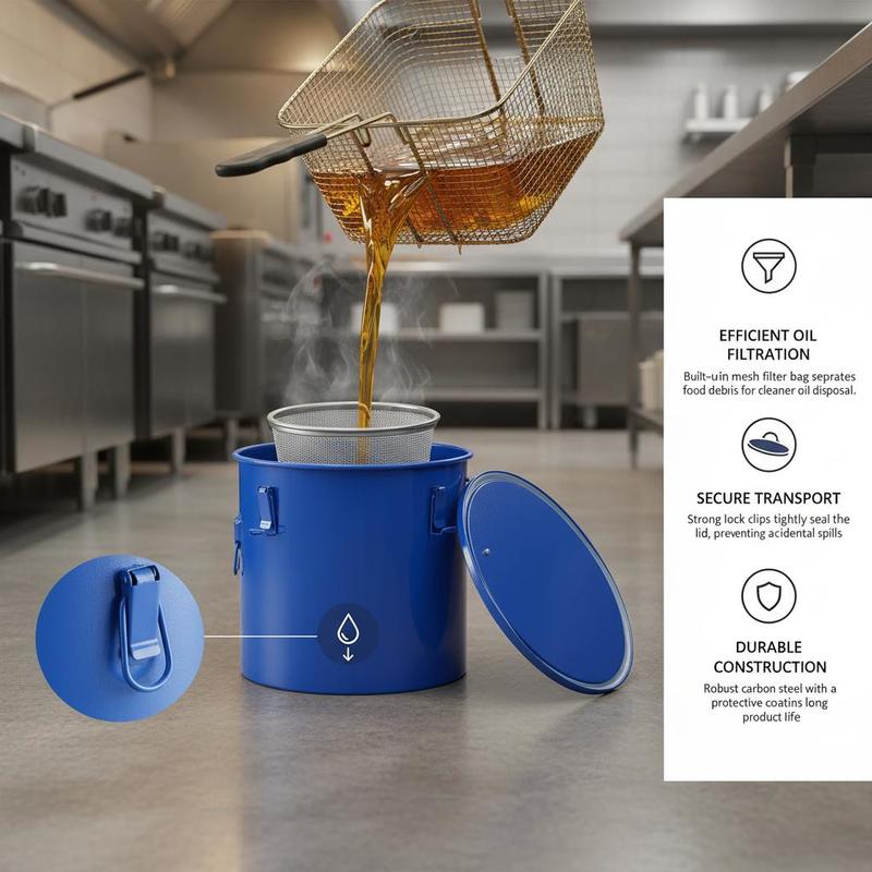 Carbon Steel Oil Disposal Cont - Commercial Kitchen Oil Disposal recension och pris