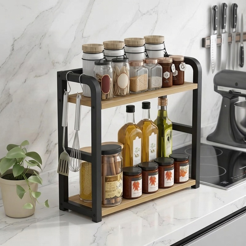 2-Tier Metal Countertop Shelf  - Commercial Kitchen Shelving recension och pris