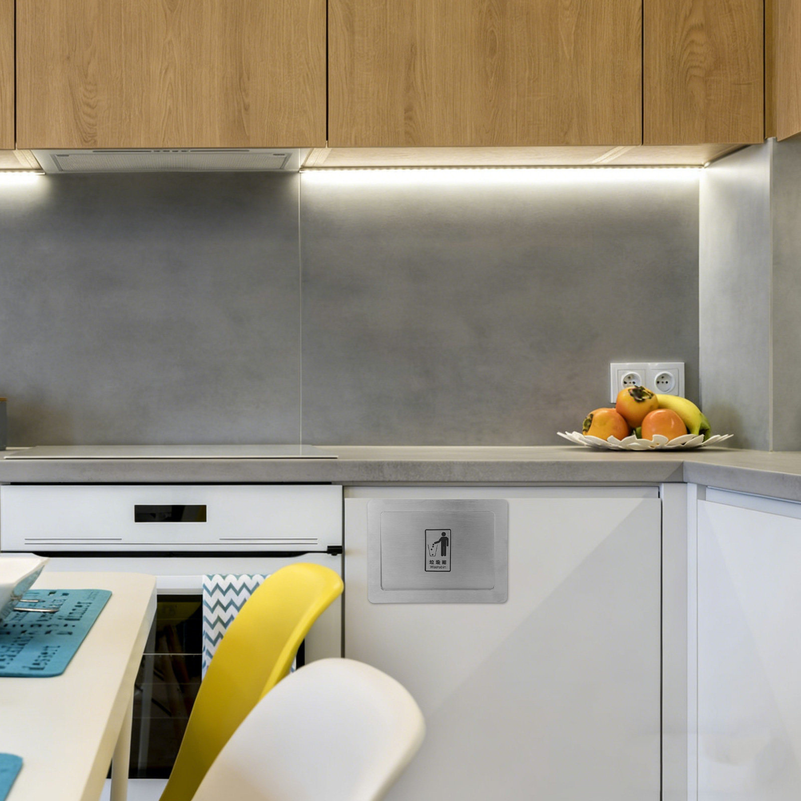 Recessed Trash Chute Lid Stain - Commercial Kitchen Wall Covering recension och pris