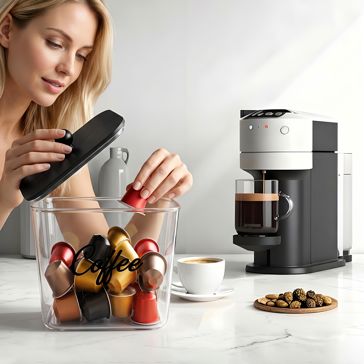 Coffee Pod Holder with Lids Pl - Commercial Kitchen Organiser recension och pris