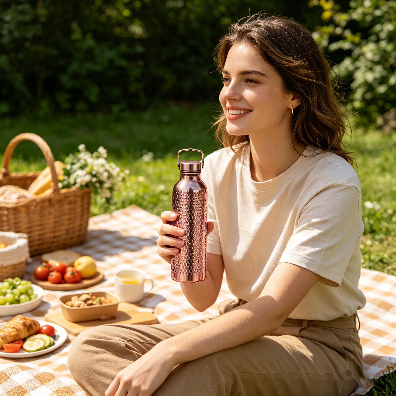 Pure Copper Water Bottle 800ml - Commercial Kitchen Kettle recension och pris