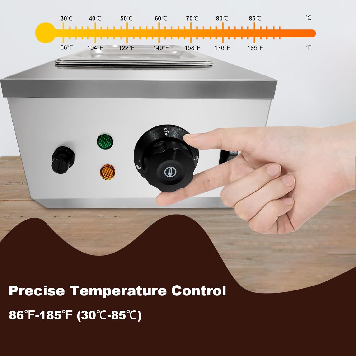 TWISTER.CK 1200W Chocolate Mel - Commercial Kitchen Warmer recension och pris