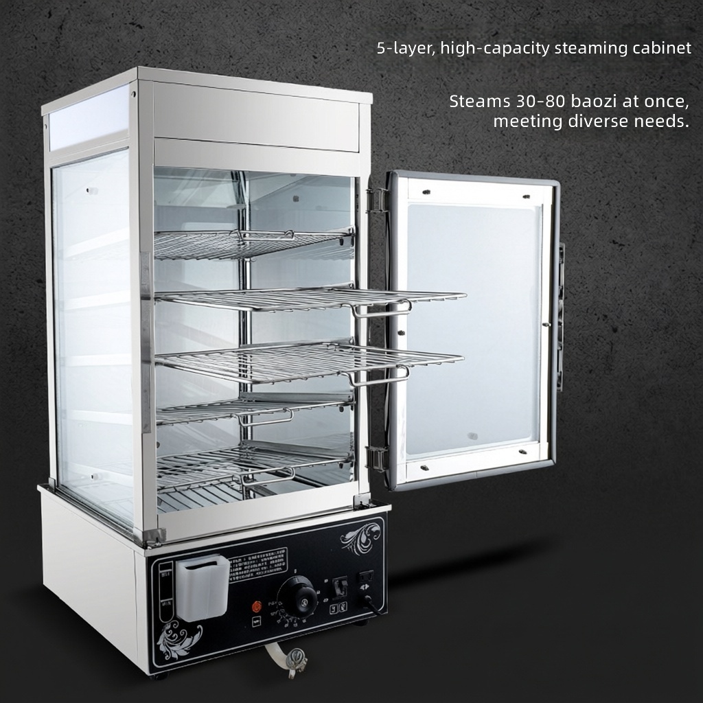 5-Tier Electric Dumpling Steam - Commercial Steamer Cabinet recension och pris