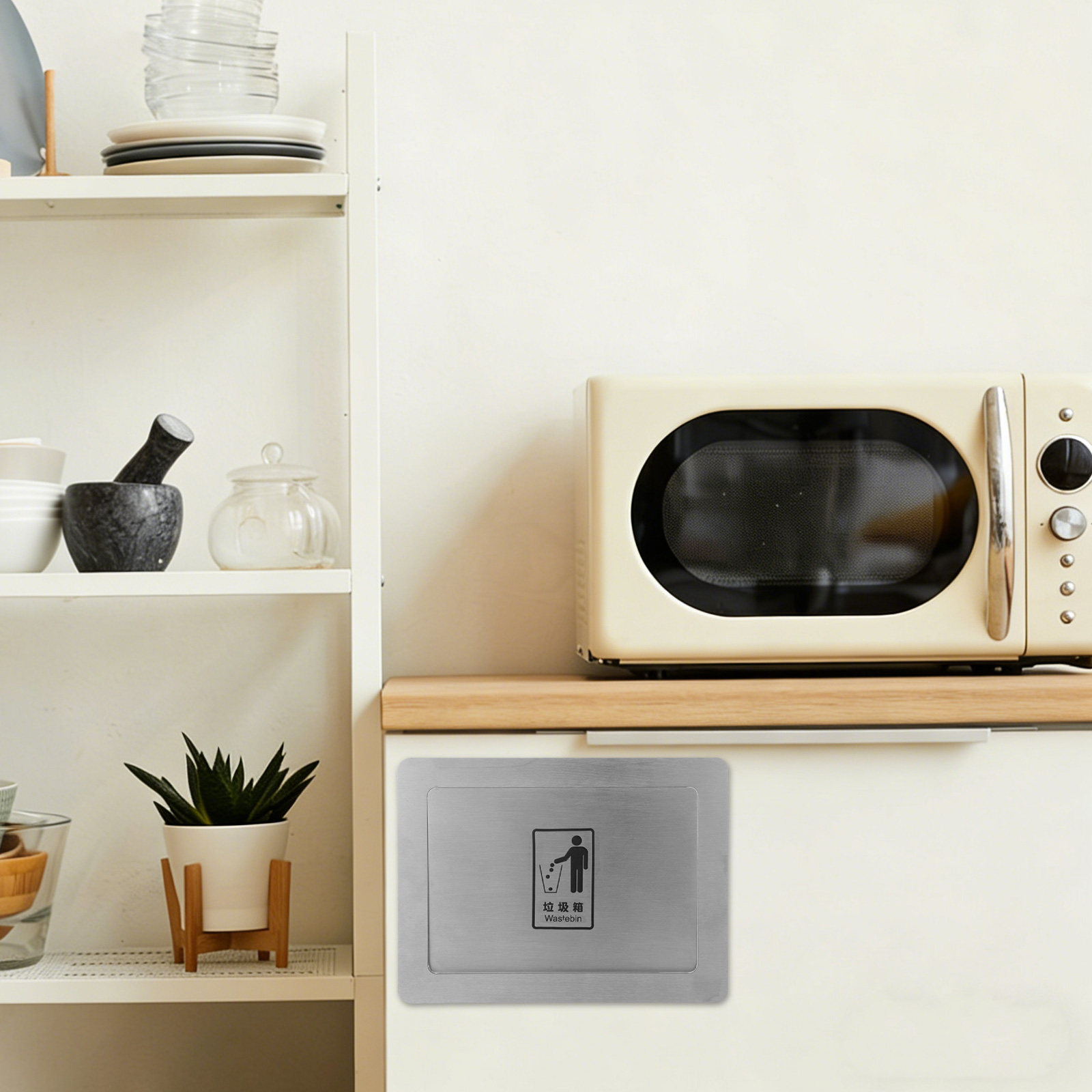 Recessed Trash Chute Lid Stain - Commercial Kitchen Wall Covering recension och pris