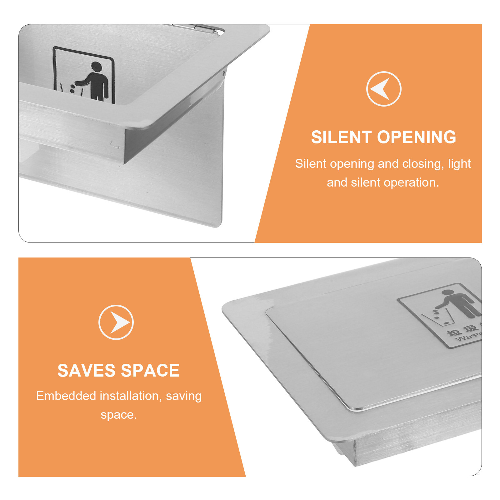 Recessed Trash Chute Lid Stain - Commercial Kitchen Wall Covering recension och pris