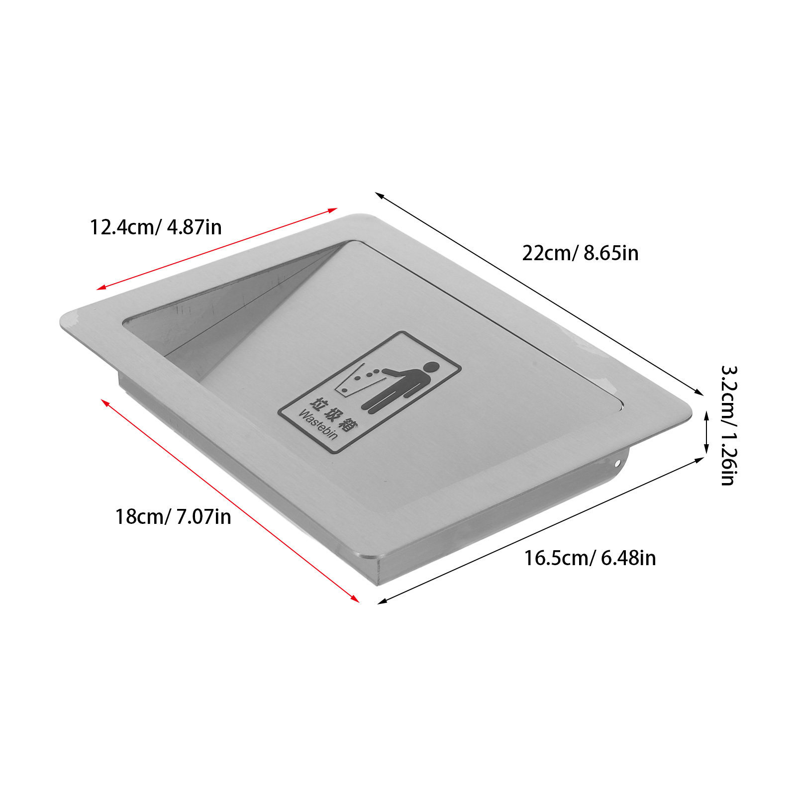 Recessed Trash Chute Lid Stain - Commercial Kitchen Wall Covering recension och pris