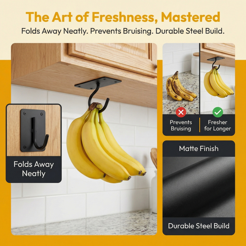 Black Metal Self-Adhesive Bana - Commercial Kitchen Organiser recension och pris