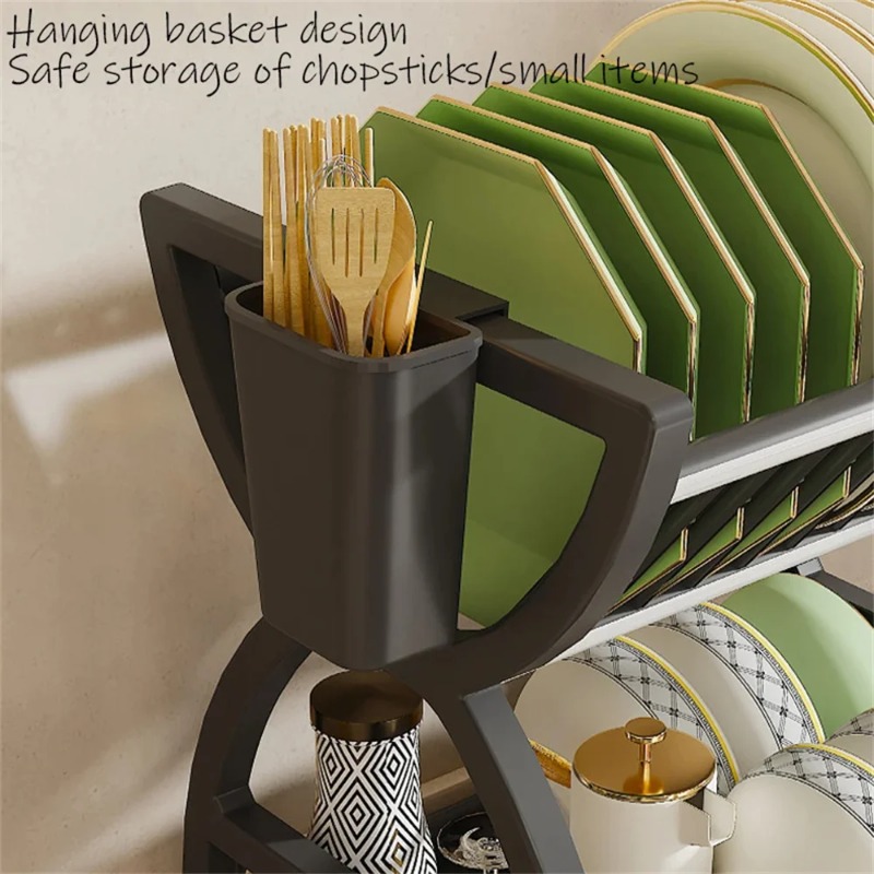 2 Tier Dish Drying Rack Kitche - Commercial Kitchen Shelving recension och pris